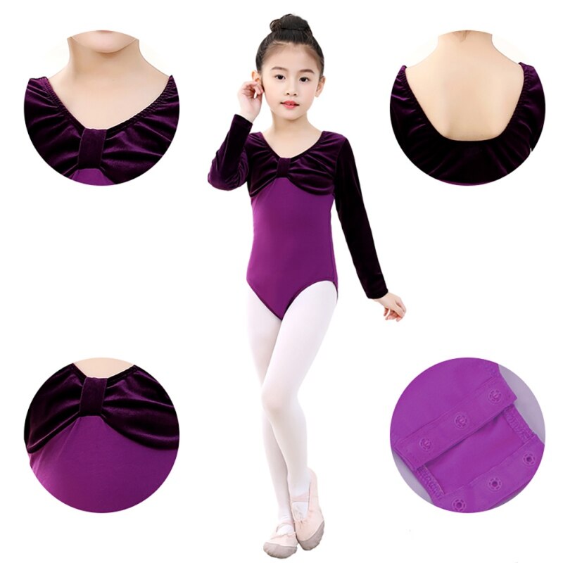 Exame de prática de dança roupas de ginástica ternos meninas Latina dança étnica roupas de algodão de manga longa crianças de veludo ouro 1