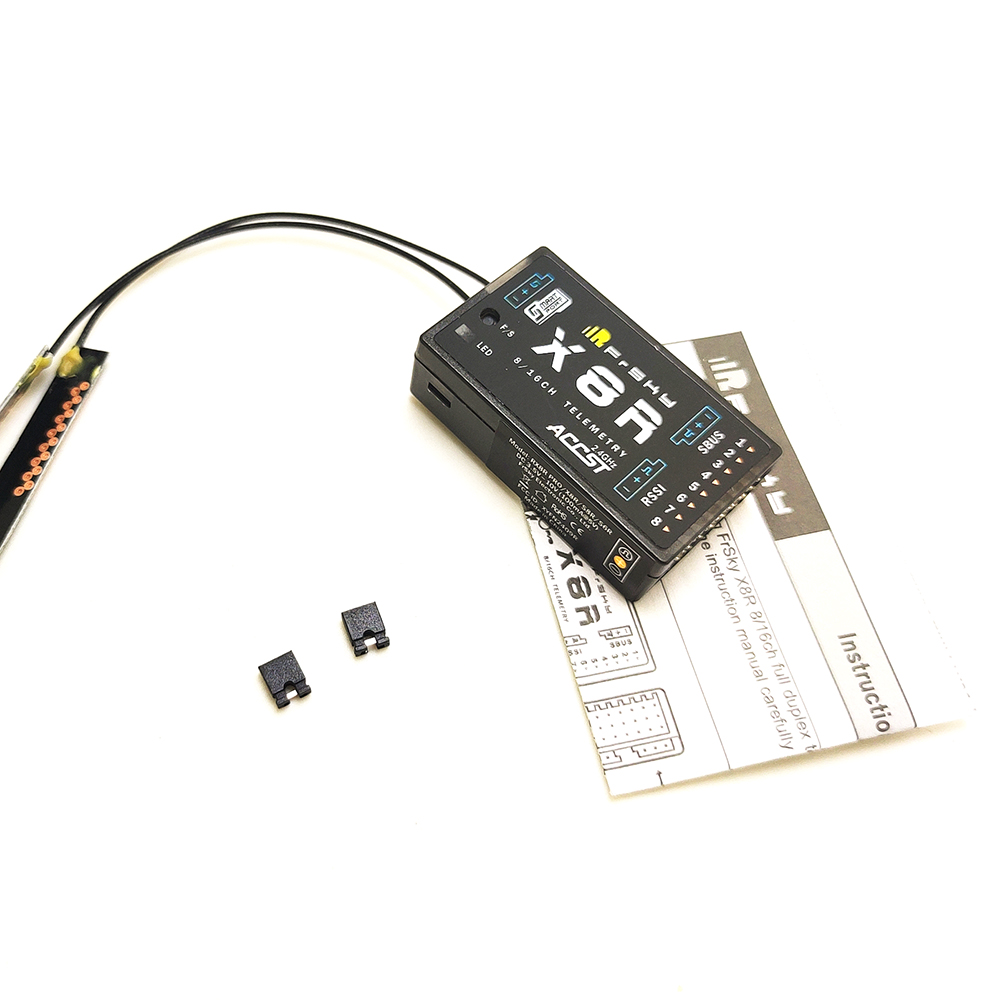 Receptor FrSky X8R 8 canales/16 canales 2,4 ghz con antena para TX16S TX18S JUMPER XJT X9D Plus, Horus X12S, X-lite Pro ACCST, RSSI y SBUS
