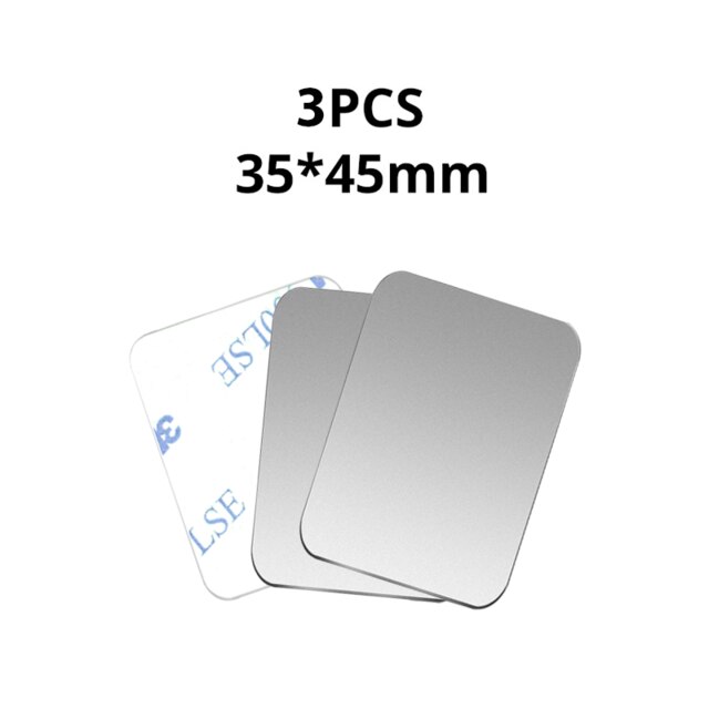 5pcs/lot Magnetic Metal Plate For Car Phone Holder Universal Iron Sheet Disk Sticker Mount Mobile Cellphone Magnet Stand: 3PCS Silver 35x45