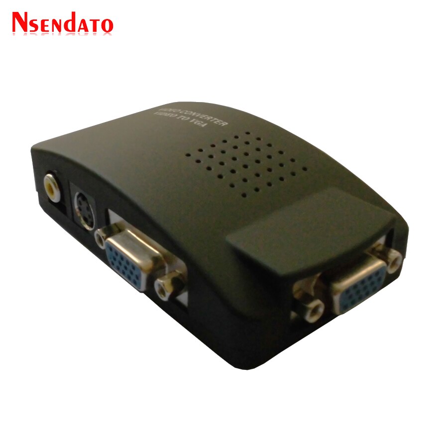 BNC To VGA Video Converter For PC Laptop TV RCA Composite S-Video AV To PC VGA LCD Converter Adapter Switch Box For CCTV DVD DVR