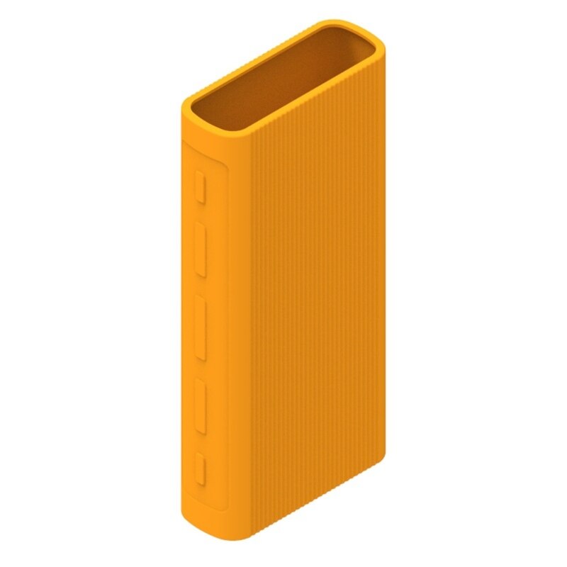 Power Bank Case For Xiao mi Silicone Cover 20000mAh External Battery Pack for Xiao mi PLM07ZM/PB2050ZM/PLM18ZM: Orange