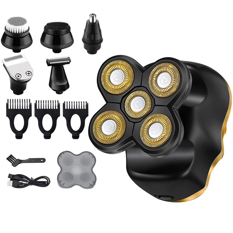 Skull Shaver Electric Shavers For Men Bald Head Shaver Shaving Razors Rechargeable Cordless Rotary Shaver Electric Shave