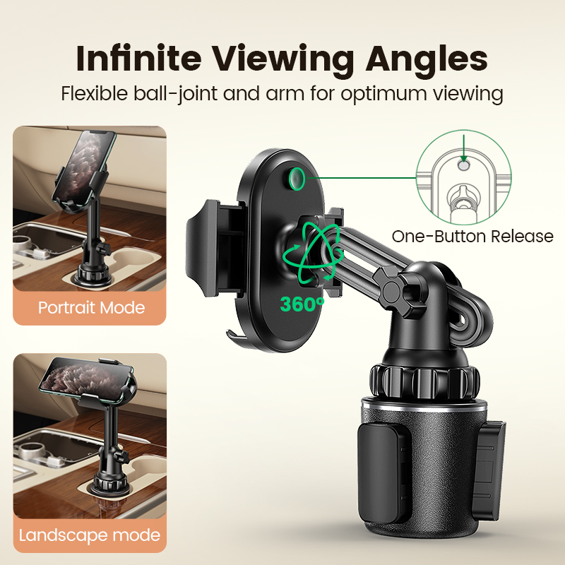 UGREEN Car Cup Phone Holder for Mobile Phone Stand in Car Phone Holder Stand for iPhone 16 15 Pro Max Xiaomi Huawei Phone Stand