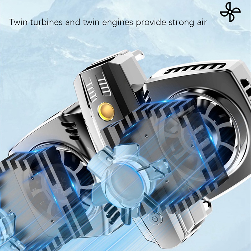 Temperatuur Aanpassing Mobiele Telefoon Radiator + Mobiele Game Vinger Babybedjes Dual Fan Halfgeleider Radiator Koelventilator