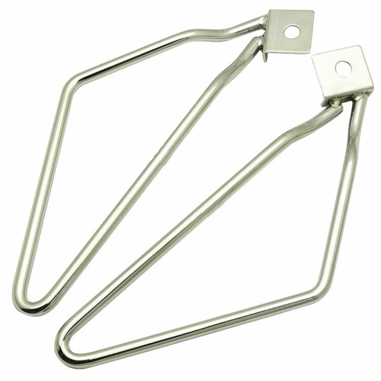 Motorcykel sadelväska stödfästen set för harley cruise dyna 883 auto motorcykel ram sadelväska monteringsfästen kit: Silver-