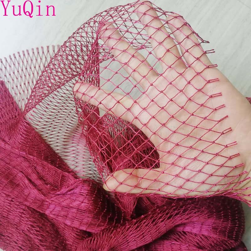 Red Semi-finished fish net trawl net Accessories Barrage net tool Breeding network Home and icrop solation network fishing gear