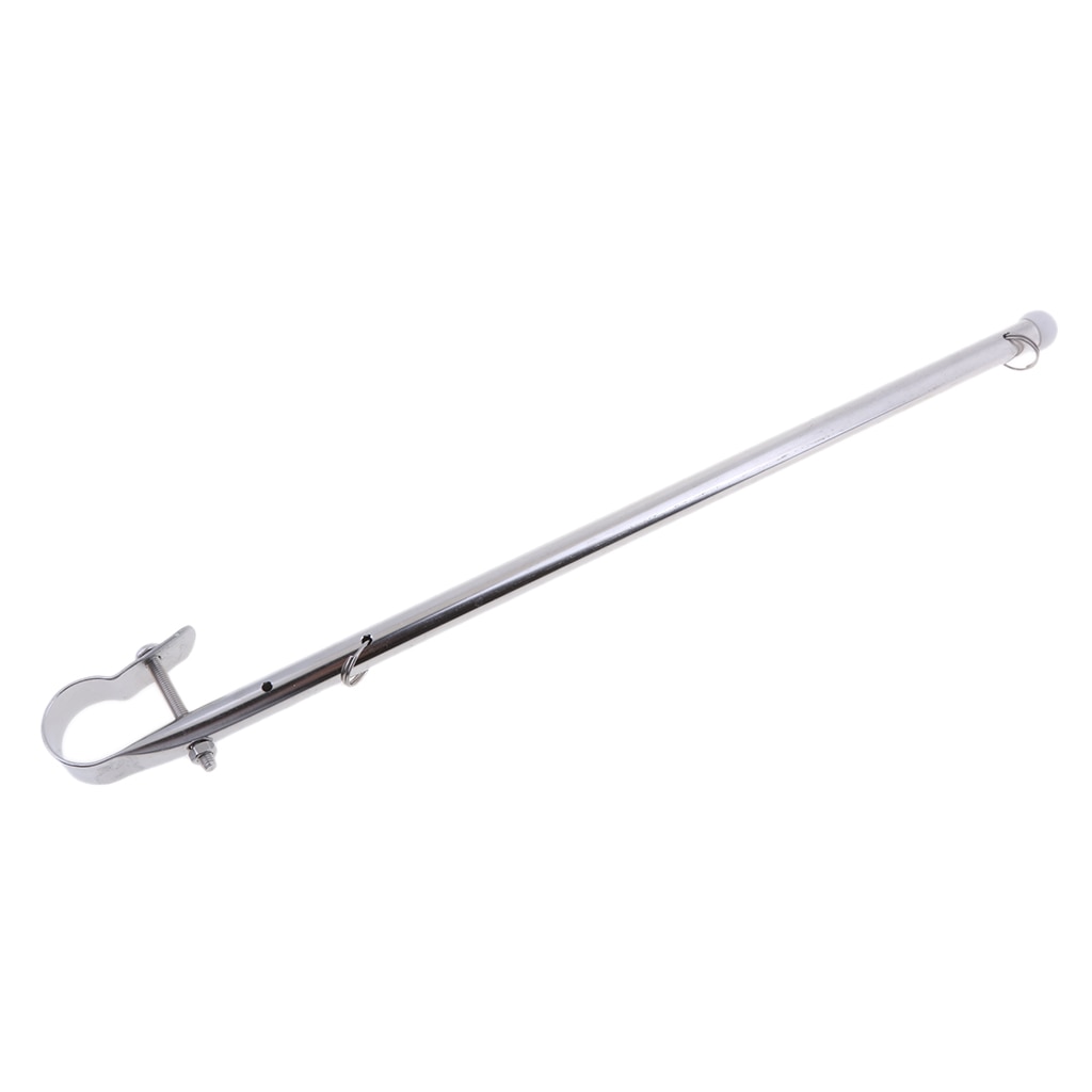 39cm 15.35" Stainless Steel Marine-Grade Rail Mount Deck Flag Staff Pole for Boat Yacht