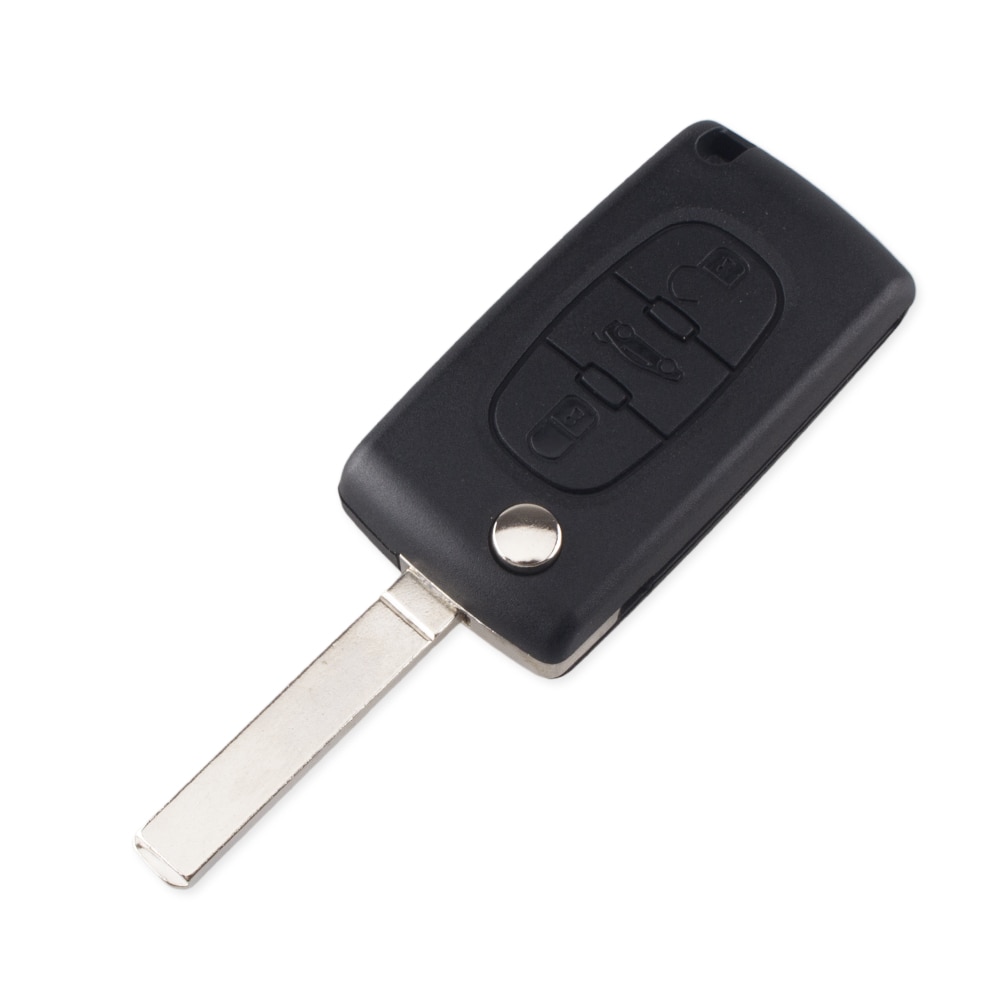Keyyou 3 knoppen klapsleutelbehuizing voor peugeot 207 307 407 308 607 ce0523