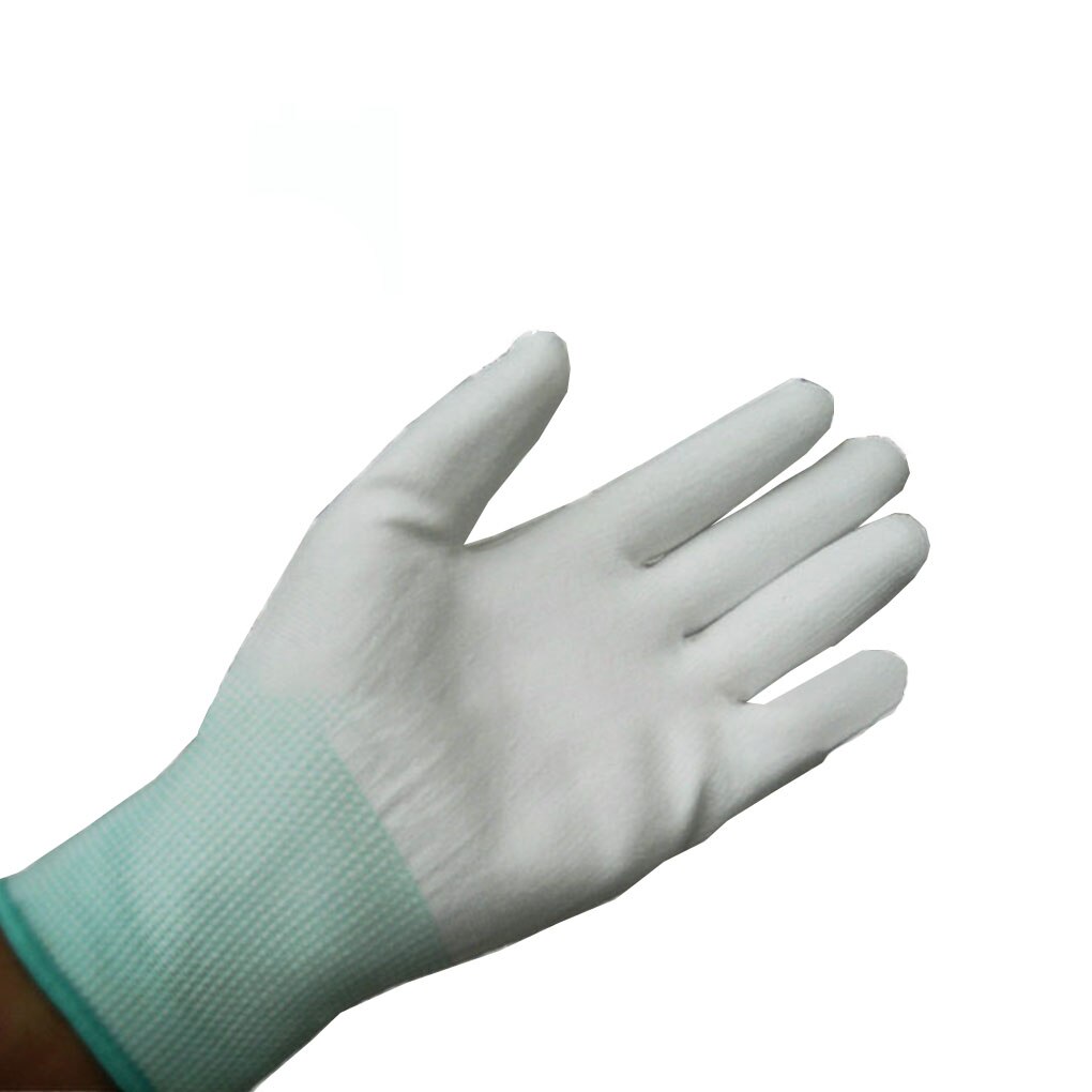 Guantes antiestáticos para protección de los dedos, guantes de trabajo electrónicos antiestáticos, guante de PC recubierto con palma de nailon PU