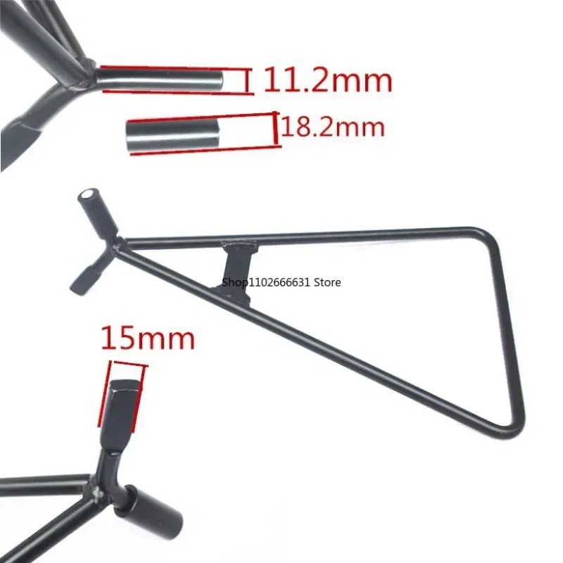 1pc universale Dirt Bike Mx Motocross Cavalletto Accessori moto Cavalletto laterale triangolare per moto in acciaio nero