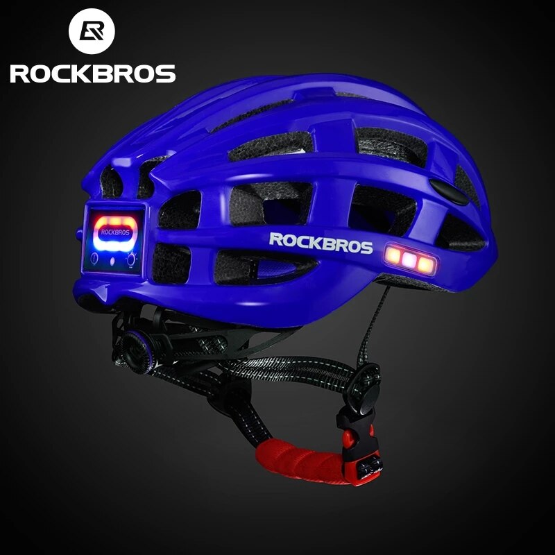 ROCKBROS Fahrrad Scheinwerfer Nacht Radfahren Helm Mit glühend Scheinwerfer Warnung Licht MTB Fahrrad Helm Wiederaufladbare Sport SafetyCap