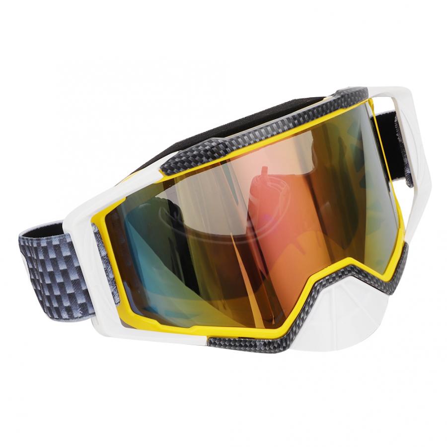 Gafas de Motocross a prueba de polvo Anti niebla UV gafas de protección para montar en bicicleta motocicleta piezas ABS + esponja