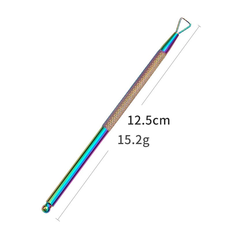 UV Gel Nail Polish Remover Stainless Steel Dead Skin Cuticle Pusher Cleaner Nail Polish Remover Nail Art Manicure Tools: colorful - Type A