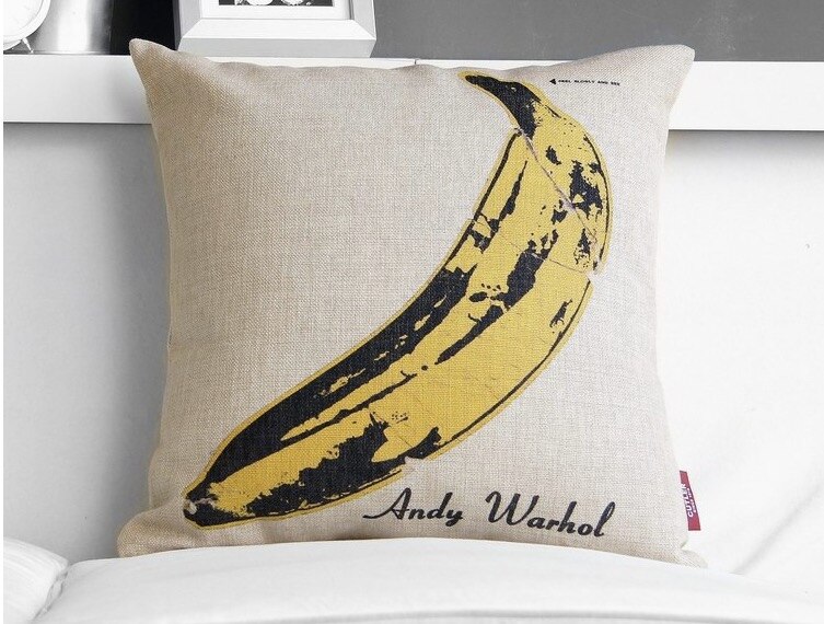 Andy Warhol De Wereldberoemde Aap Banaan Pop Art Pillow Massager Decoratieve Kussens Cover Hals Arts Populaire