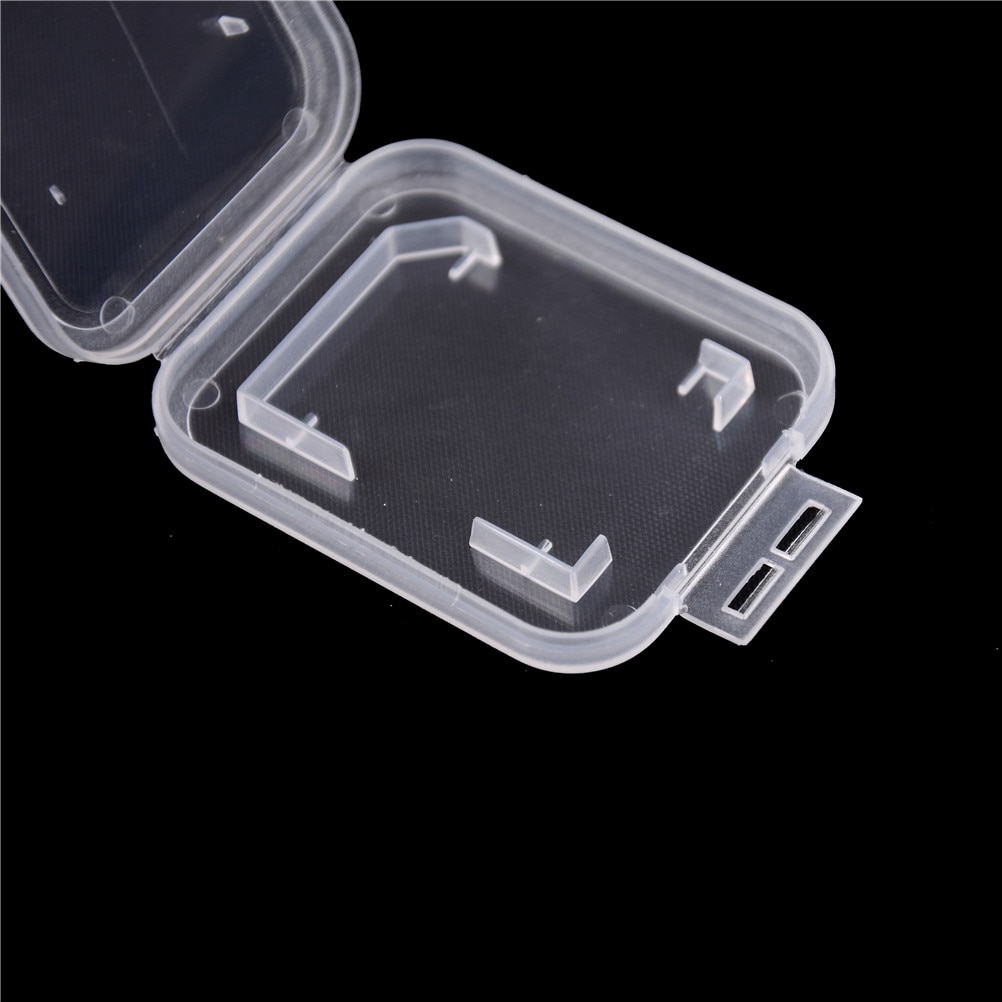 10 stk 48* 38* 6mm sd sdhc minnekort etui holder beskytter gjennomsiktig plastboks oppbevaring