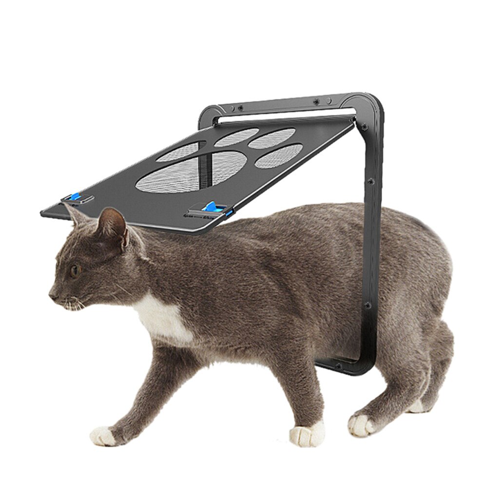 Zamykane drzwi dla psa, kota, kociaka, klapa zabezpieczająca, nylonowa siatka, śchłopak stopy zwierzęcia, bramka dla psa, małe zwierzę, kot, placki, artykuły dla zwierząt