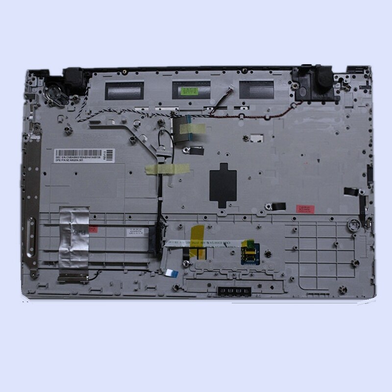 Nueva carcasa original para ordenador portátil con teclado versión estadounidense para SAMSUNG NP300E5A 305E5A 300V5A 305V5A 300E5C: silver palmrest