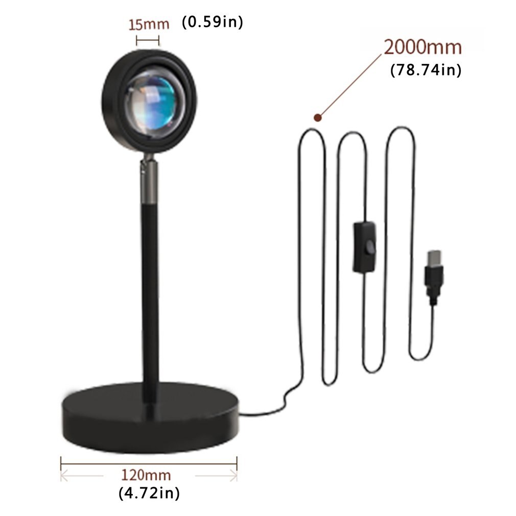 Lampada per proiettore al tramonto affascinante atmosfera RGB luce Home Coffee Shop sfondo decorazione murale telecomando lampade al tramonto