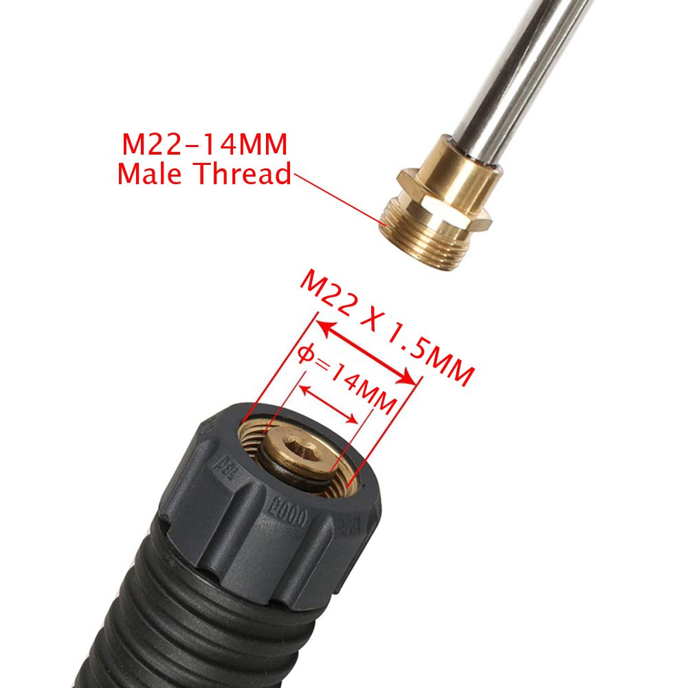 High Pressure Washer Power Spray 4000Psi With 19 Inch Extension Replacement Wand Lance,5 Quick Connect Nozzles For Honda
