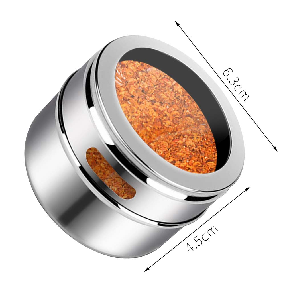 3/6/9pcs Magnetic Spice Jars Container Set With Labels Stainless Steel Oil Bottle Pepper Spice Rack Kitchen Organizer Containers