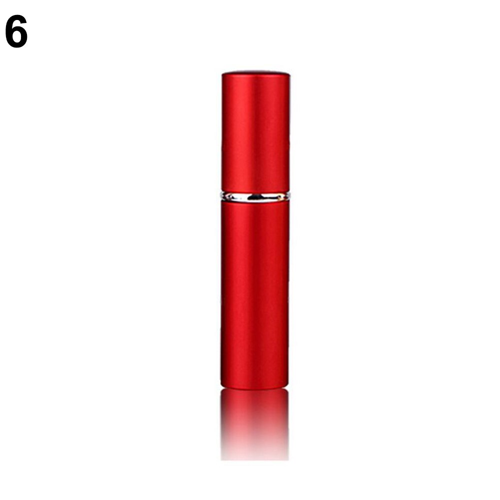 1Pc 5Ml Draagbare Mini Navulbare Parfum Glazen Fles Reizen Aluminium Spray Verstuiver Lege Metalen Parfum Verstuiver Spuit: Rood