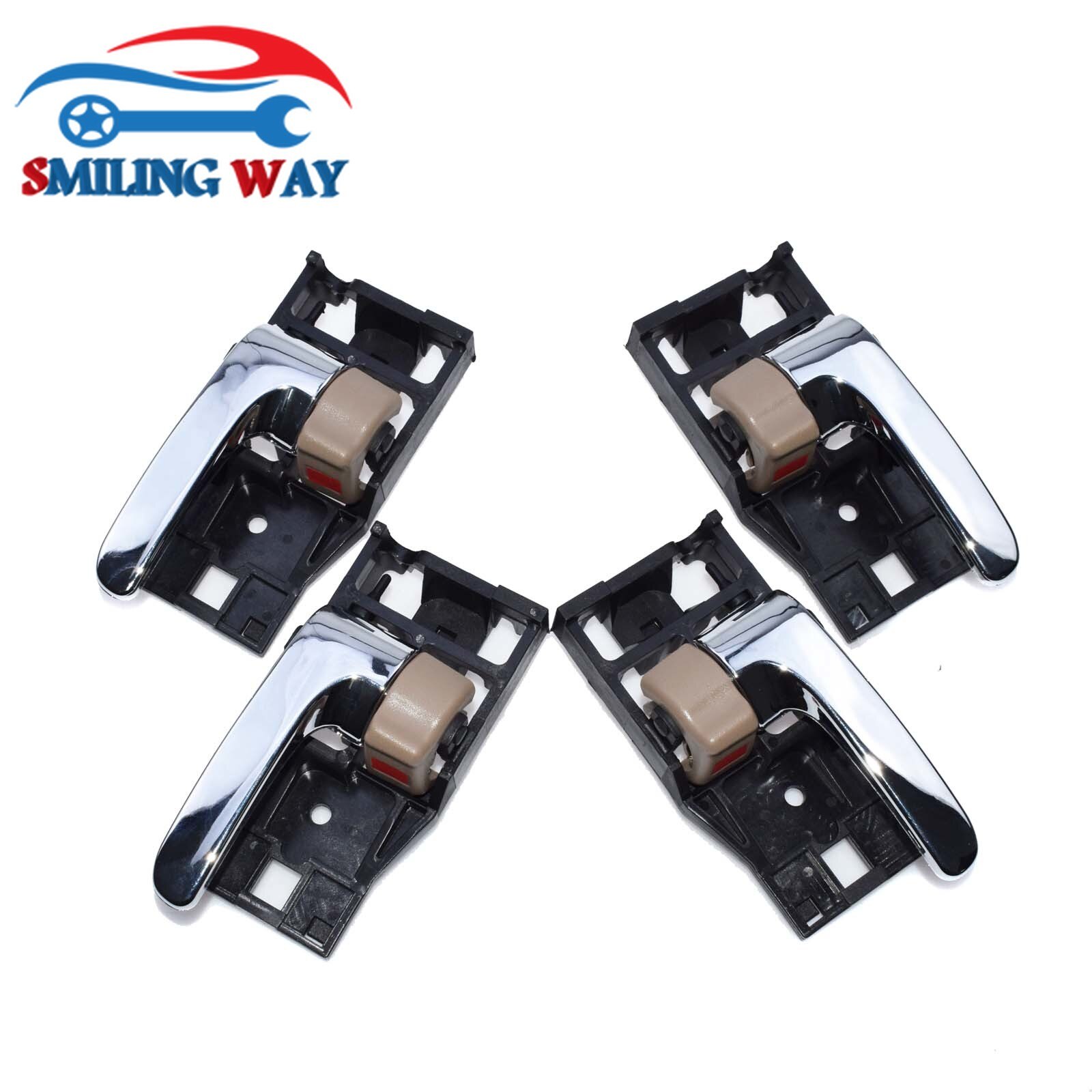 Maçaneta interna da porta dianteira, sorriso, direito e esquerdo para toyota avalon 3.0l 2000 2001 2002 2003 2004 oe #69205ac010