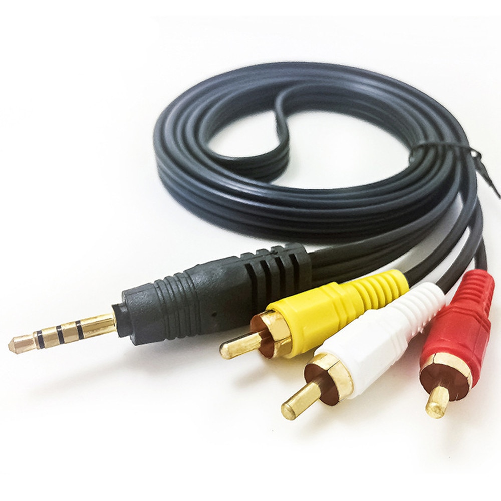 Câble Audio vidéo AV Jack 3.5mm vers 3 RCA mâle, cordon stéréo AUX, fil de convertisseur Standard 3RCA pour haut-parleur TV Box lecteur CD DVD