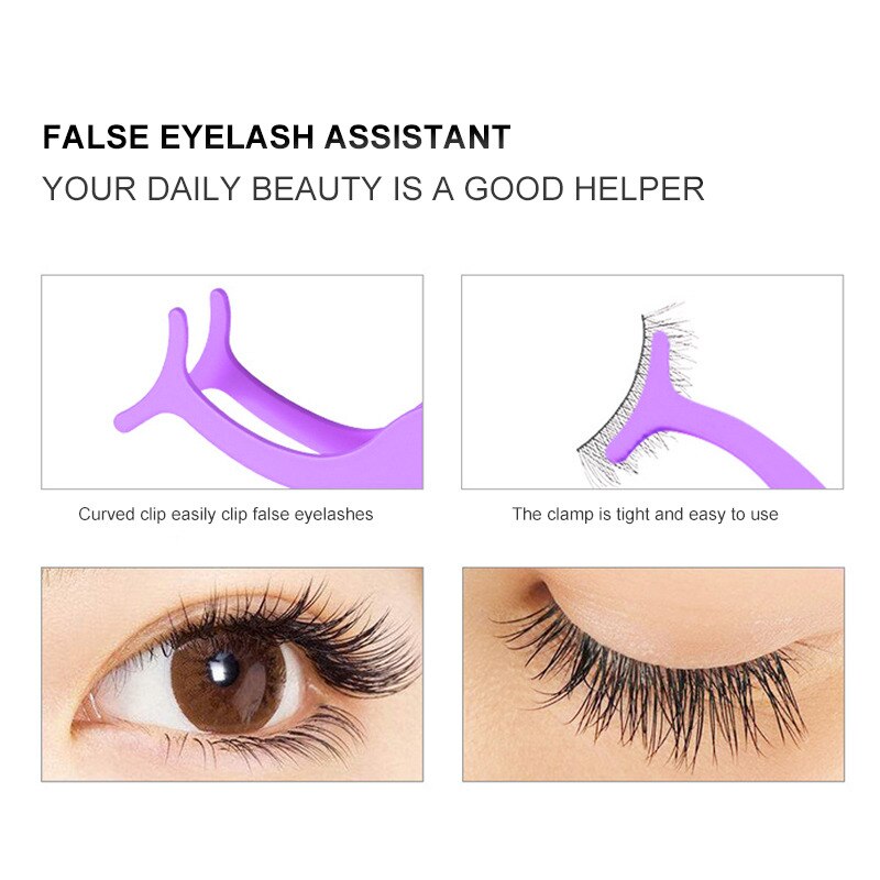 Manooby Stainless Steel Eyelash Tweezers False Eyelashes Applicator Eyelash Extension Curler Nipper Auxiliary Clamp Makeup