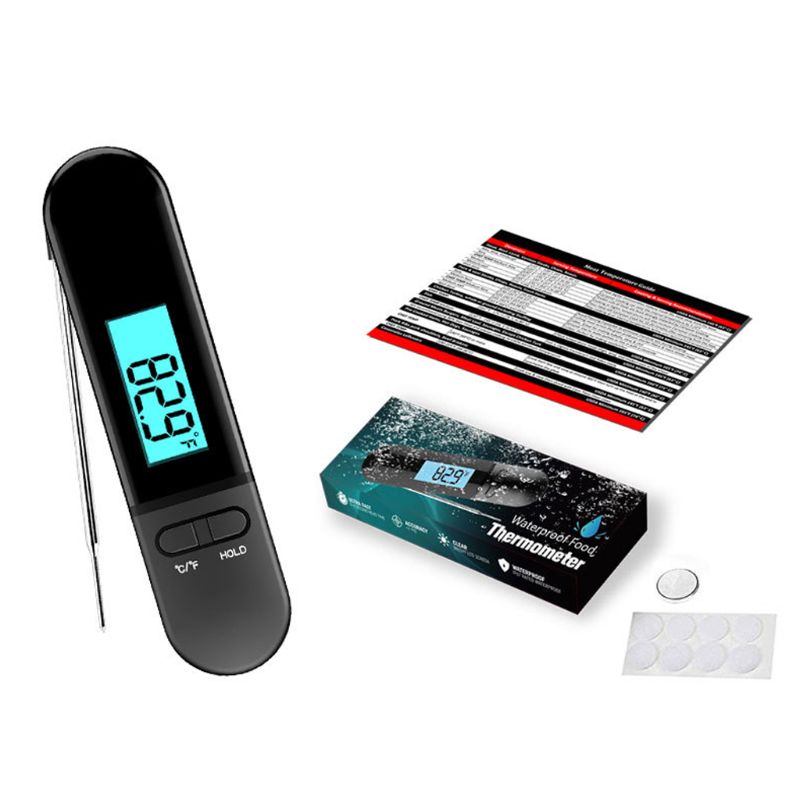 Instant Lezen Vouwen Digitale Thermometer Probe Voedsel Barbecue Bbq Vlees Keuken 37Mb