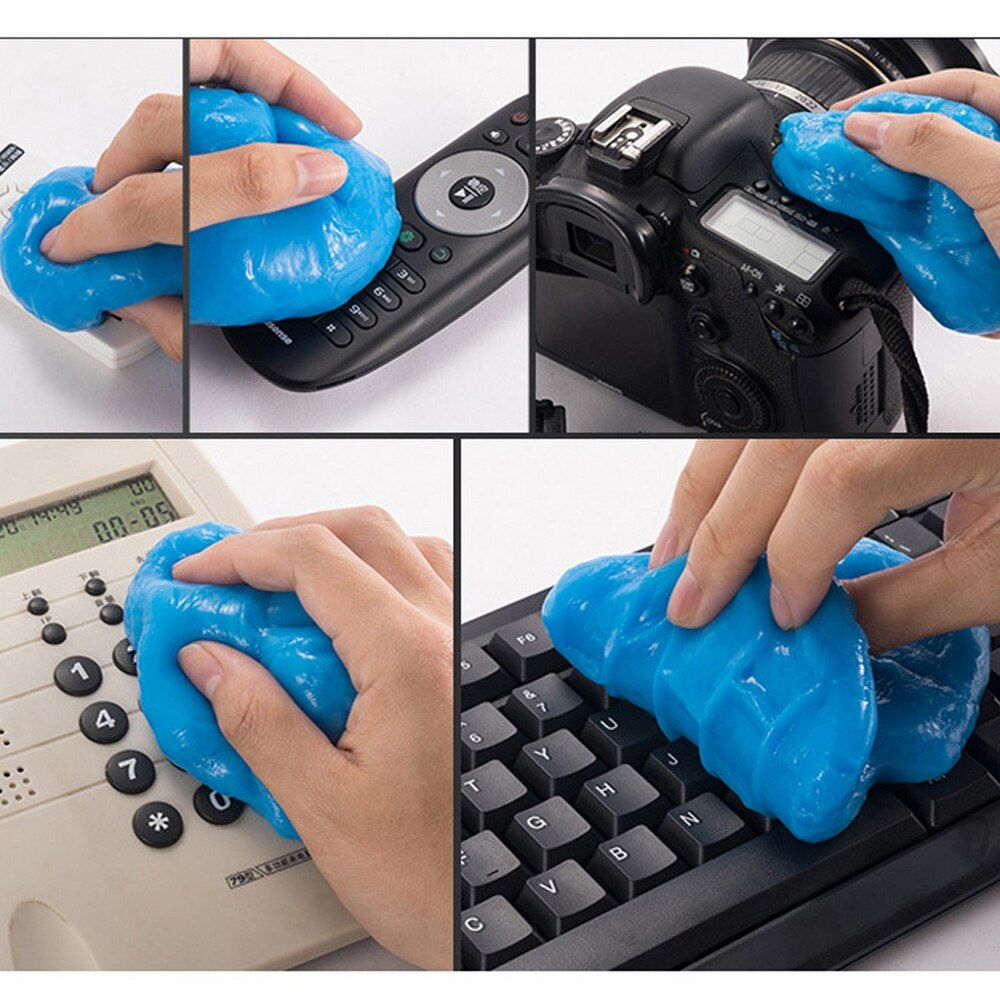 Car Cleaning Soft Glue Multifunctional Car Super Clean Mud Air Conditioner Vent Magic Sticky Clean Glue Slime Dust Dirt Cleaner