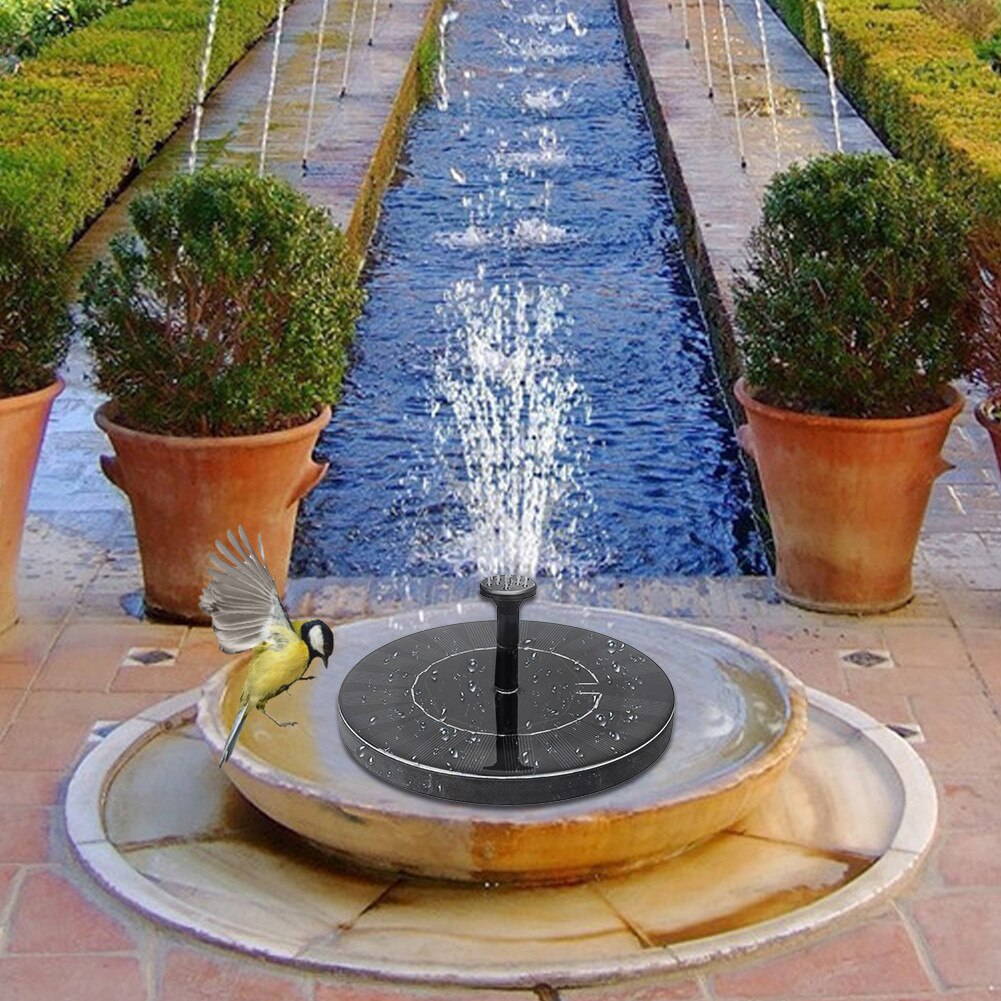Solar Fontein Zonne-energie Vogelbad Fontein Met Ingebouwde Batterij Vrijstaande Water Drijvende Pomp Voor Tuin Zwembad Outdoor