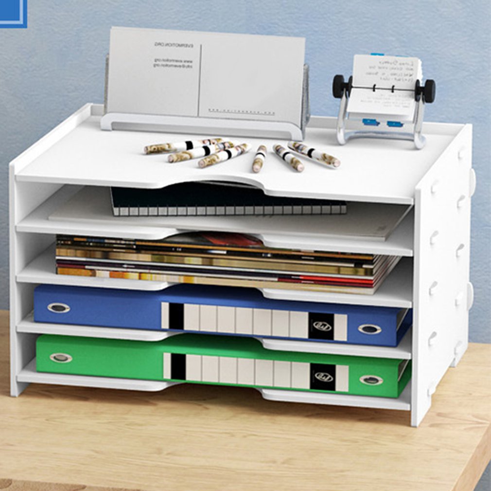 Wooden Storage Boxes For Home Office A4 Paper File Holder Sundries Storage Box Bedside Organizer Desktop Storage Holder