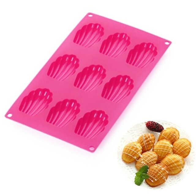 Silicone Mould 9 Shell Pan Cakevorm & Bakvorm Cookies Candy Cookie Mold
