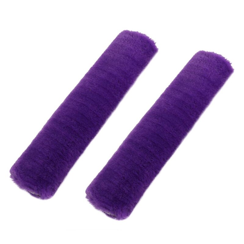 2 st / set mjukt plysch säkerhetsbältesskydd axelplatta axelrem fodral bekväm kör bilbälte