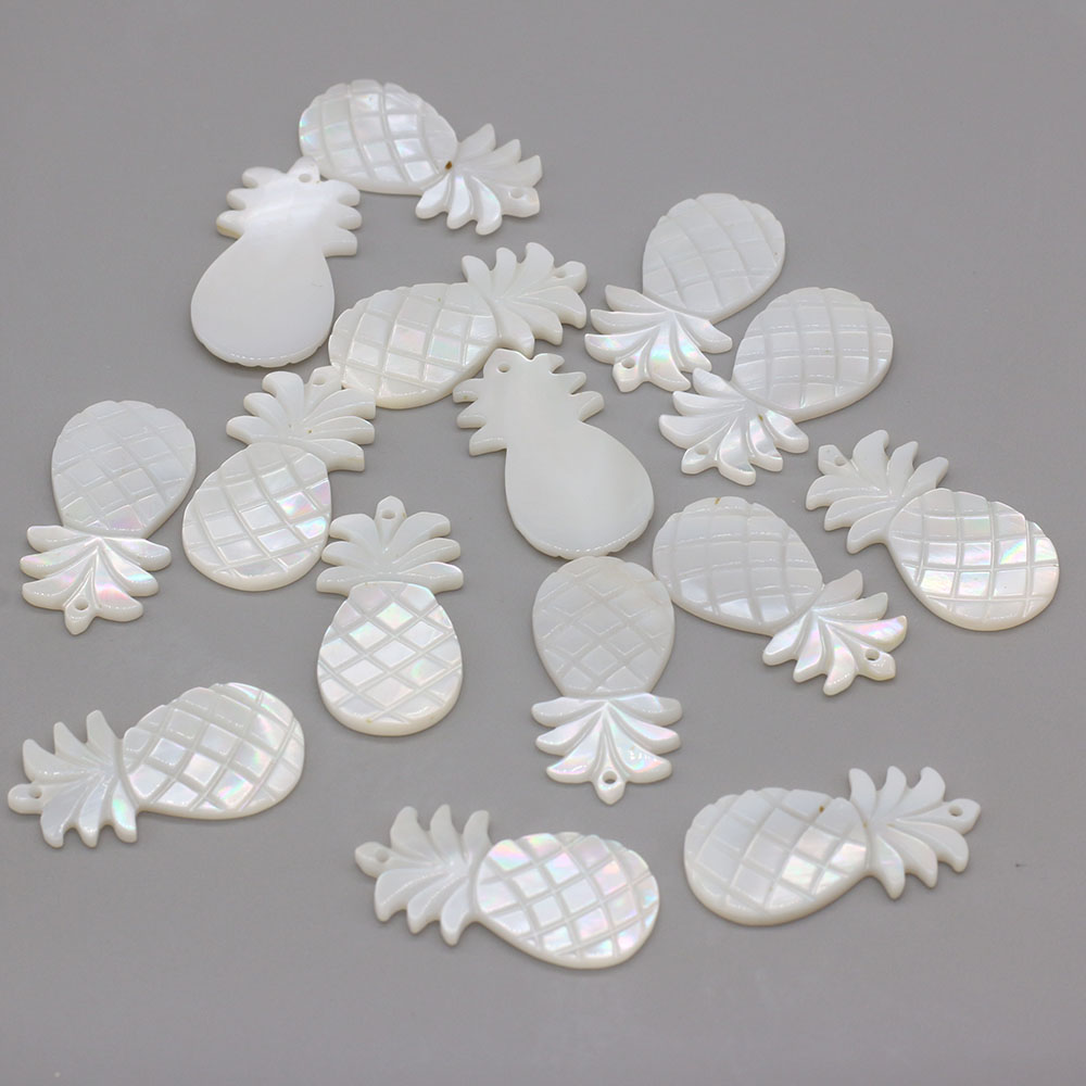 Natuurlijke witte schelp hanger ananasvormige losse spacer bedels voor sieraden maken DIY armband ketting oorbel accessoires