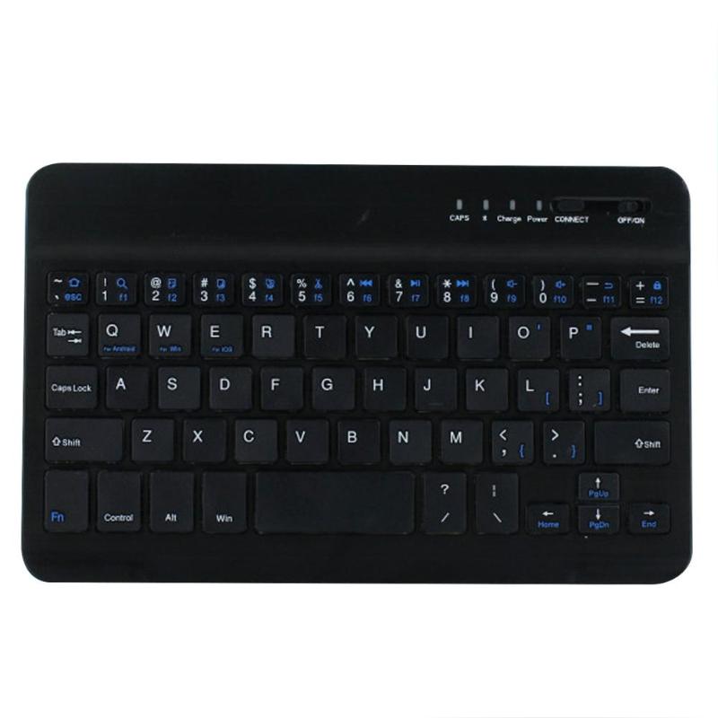 7 tommer bluetooth tastatur til ipad pro 11 12.9 10.5 air 2 3 mini 4 gamer tastatur trådløst teclado til ipad 10.2: Sort