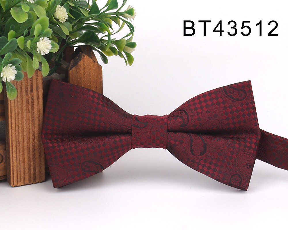 Claret Men Bow Tie Classic Jacquard Bowtie For Men Adult Striped Bow Ties For Business Wedding Butterfly Suits Cravats Bowties: Silver