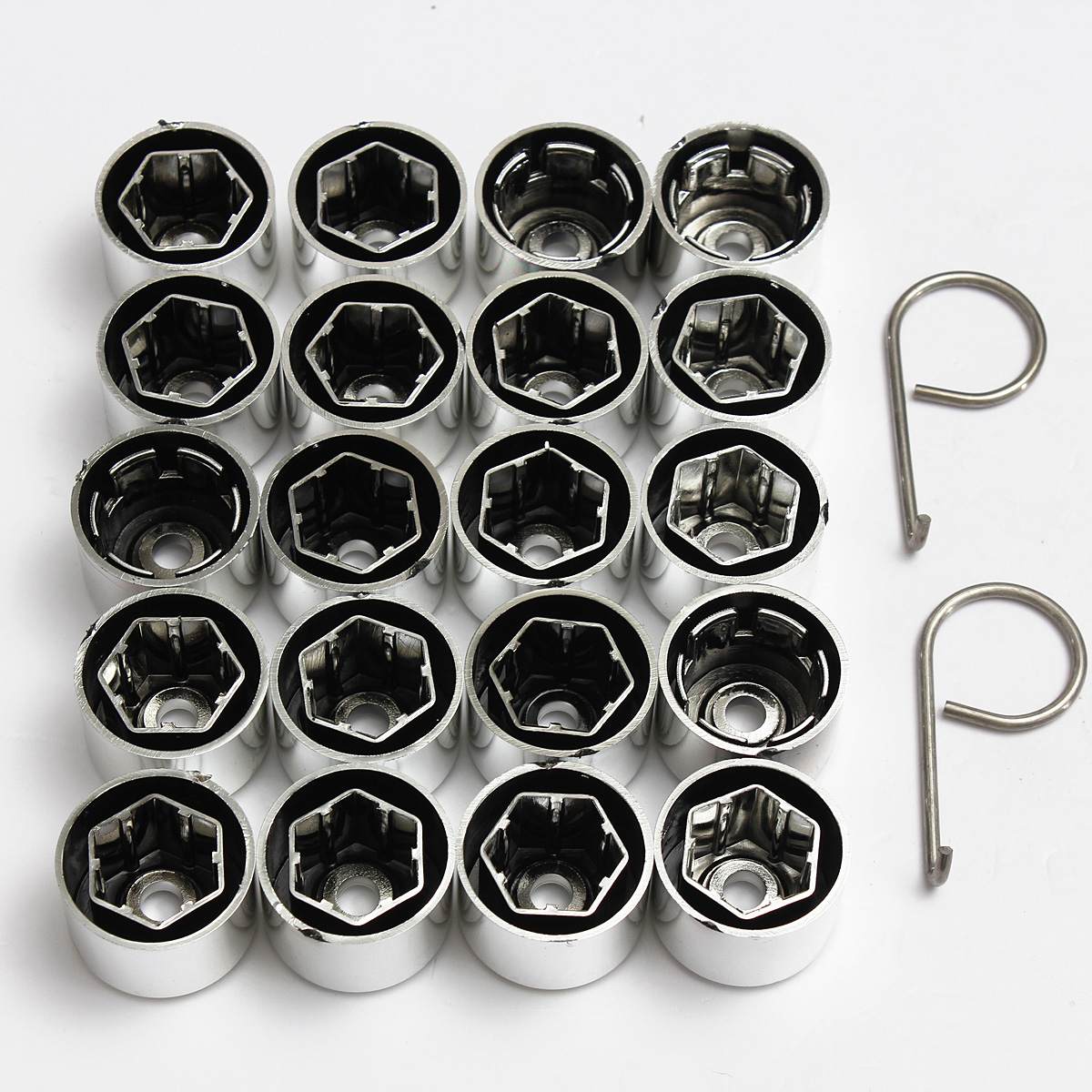 20 stks/set 17 MM ALLOY WHEEL UITZIENDE MOER LUG BOUTEN COVERS CAPS VOOR VW/GOLF/PASSAT/POLO