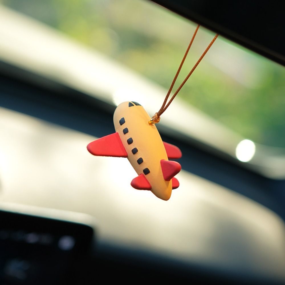 de avión de tendencia, accesorios de Interior de coche, decoración colgante de coche bonito, franjas de diferente Color, artesanías colgantes para coche