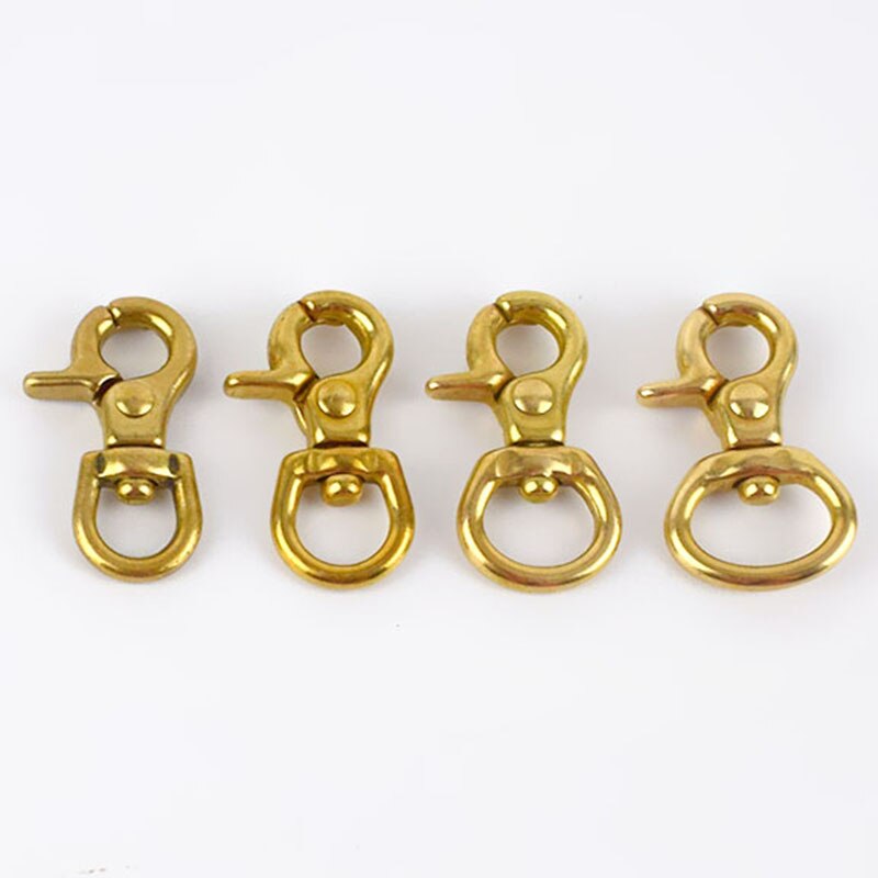 Meetee 2/5Pcs 8-25mm Solid Brass Buckle Bag Lobster Clasp Swivel Trigger Clips Dog Snap Buckles Strap Clamp Hang Hook Accessory