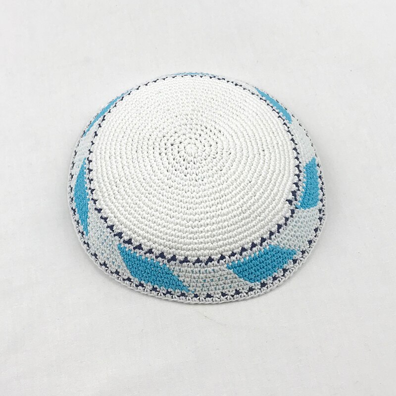 Jewish Kippa 17cm Knitted Cotton Kippah Yarmulke Skullcap: 18