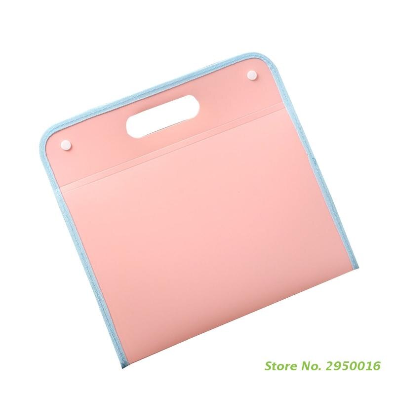 A4 13 Pocket Expanding File Folder Organizer with Dividers Letter Size Expandable Accordion Document Bag Business Briefcase: Pink A