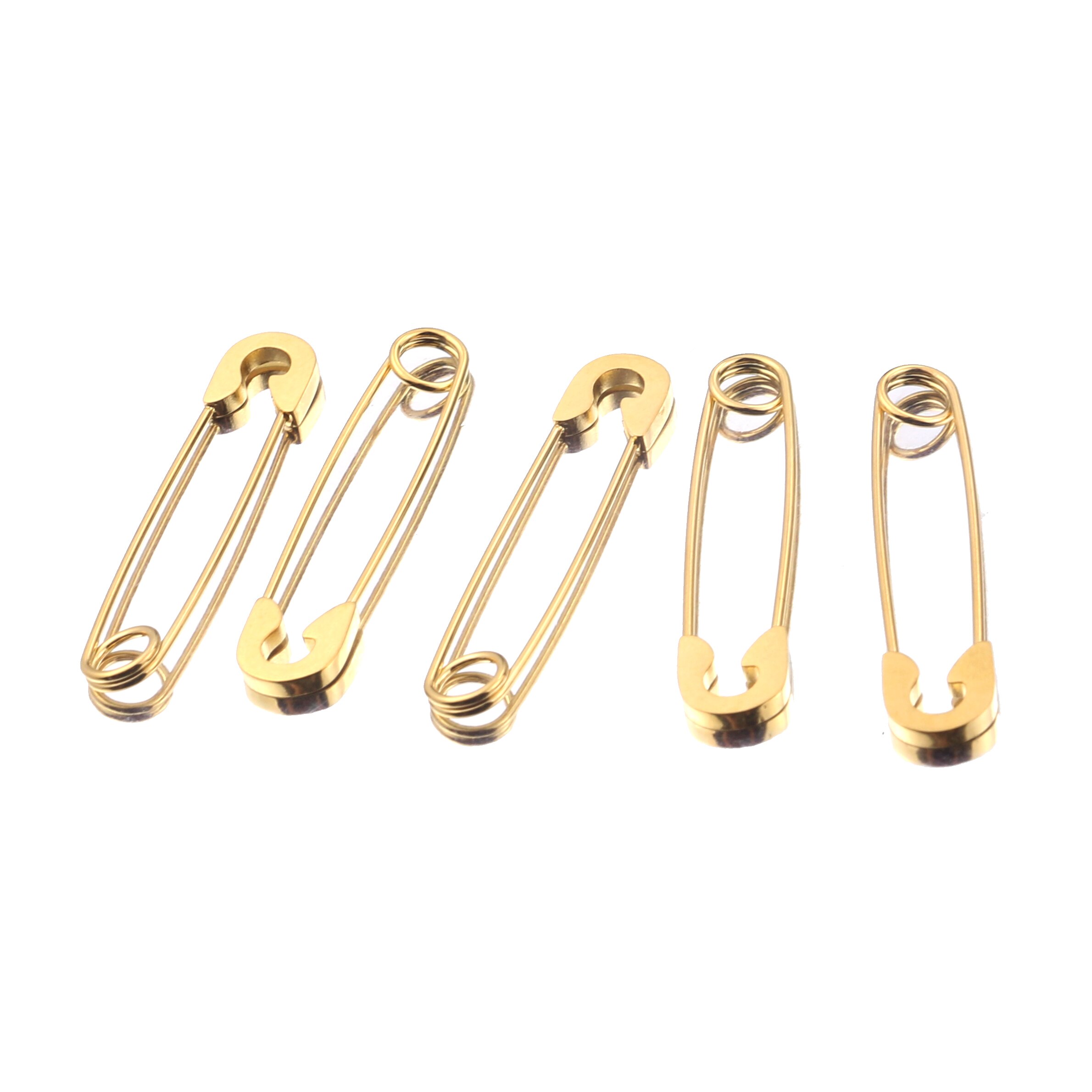 5pcs Stainless Steel Safety Pins Brooch Gold DIY Brooch Badge Jewelry Safety Pin Craft Findings Sewing Jewelry Making Supplies: G