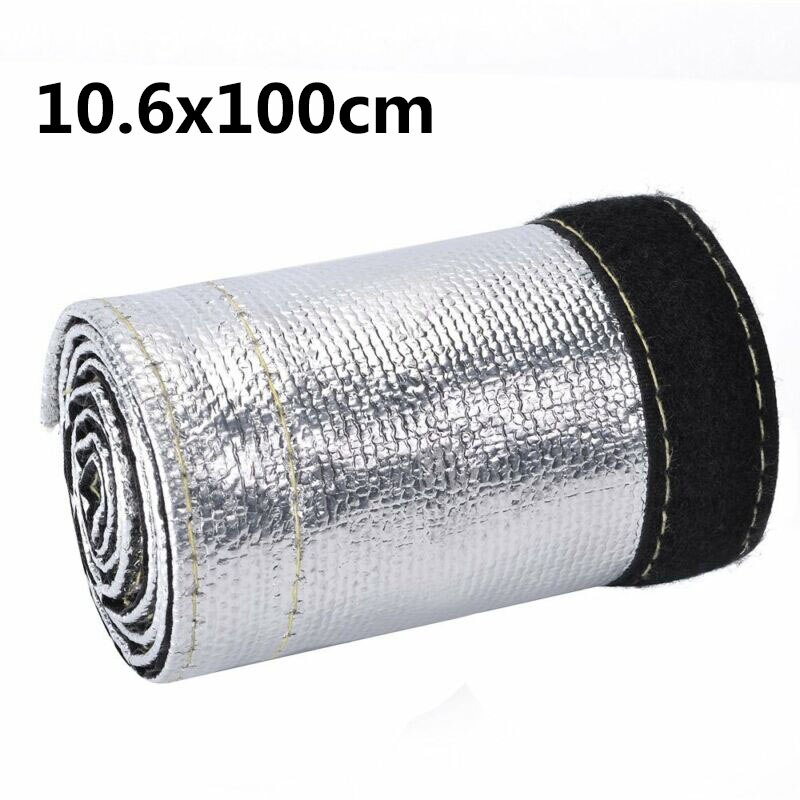 Universal glasfiber metallisk värmesköld hylsa isolerad tråd slang lock wrap vävstol tub lock hölje bildelar