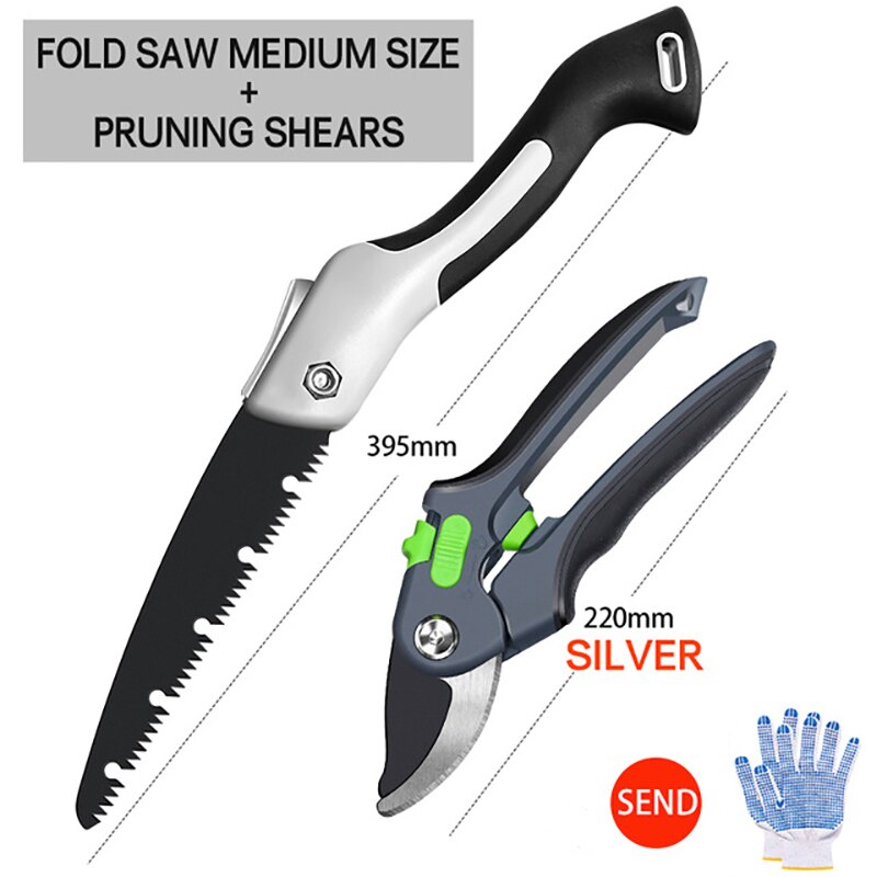OMY Gardening Pruning Shears Which Can Cut Branches of 35mm Diameter Fruit Trees Flowers Branches and Scissors Hand Tools: Sliver Set