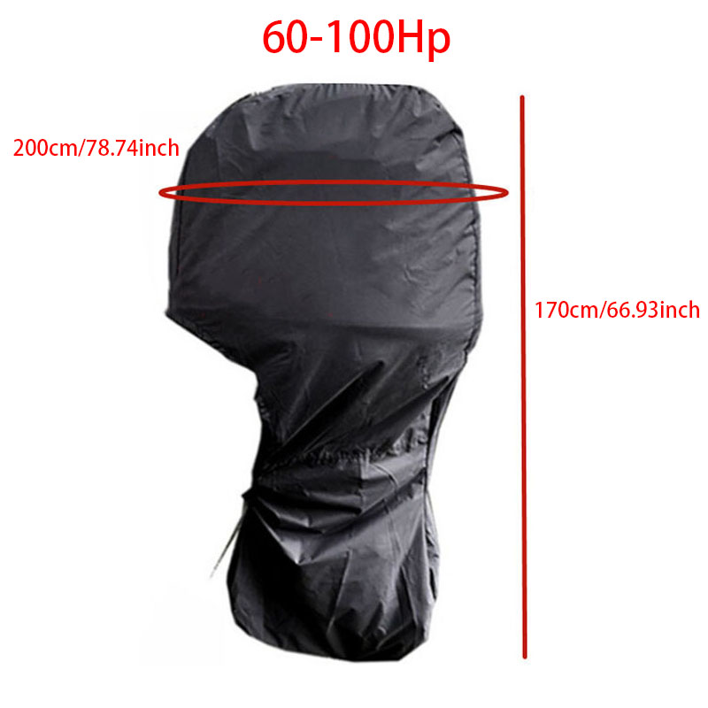 1pc Engine Boat Cover PA Waterproof Rainproof Boat Cover, 420D Boat Cover 6-225HP, Waterproof Rainproof Rowing Boat Cover: Brown