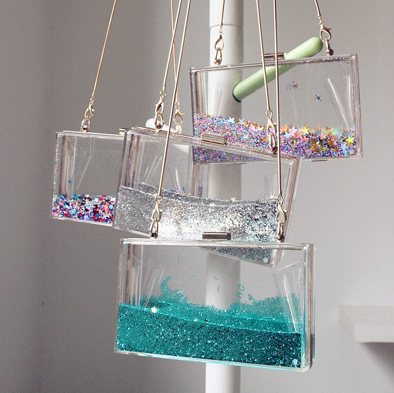 Minaudiere transparent, petit sac à main de luxe pour les femmes,en acrylique,avec cristaux et straps à chaine unique,disponible en plusieur couleurs