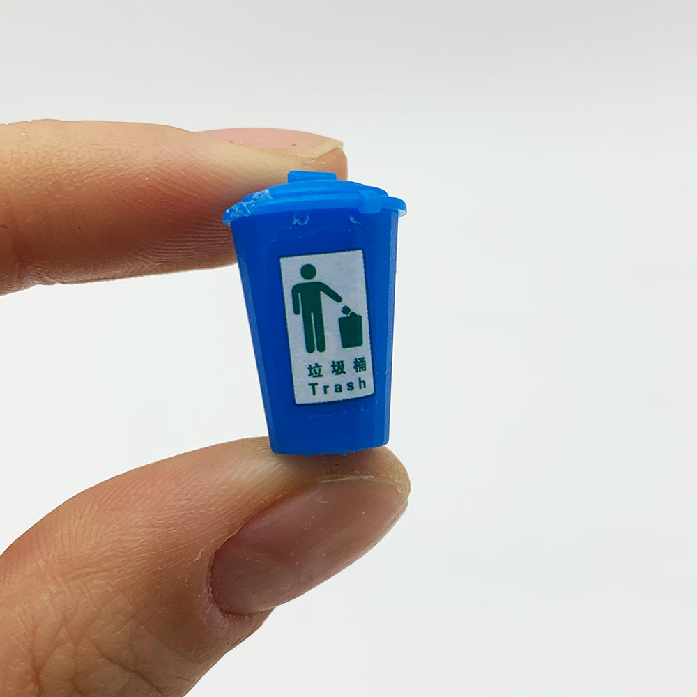 5 Pcs 1/87 HO/N Scale Model Garbage Trash Can Rubbish Bin Model Train Railway Layout diorama