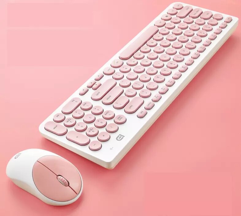 2.4g trådløse usb 2.0 104- tasters søte rosa tastatur og mus kombinasjon hjemmekontor bærbar stasjonær nyeste gaming tastatur