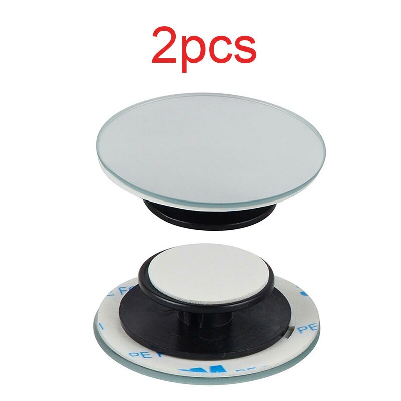 1 ud./2 uds. Espejo convexo de gran angular de 360 grados pequeño espejo Retrovisor lateral redondo espejo retrovisor de estacionamiento sin marco espejo de punto ciego: B2
